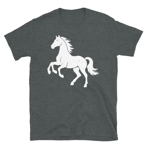 Generic Horse T-Shirt, Horse Silhouette Graphic Equestrian Horseback Riding #25D2 - size chart