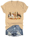 Niaday Fall Horse Shirt Men Women Graphic Short Sleeve T-Shirt Tee, Fall Season Horses Horse Lover Shirt - size chart