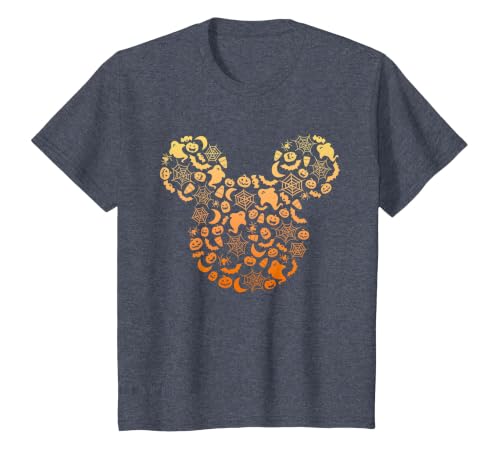 Disney Mickey Mouse Halloween Ghosts & Pumpkins Gradient T-Shirt - size chart