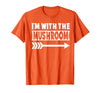 Funny Lazy & Easy Halloween Couple Costume Tee I'm with The Mushroom Halloween Costume Mushroom Halloween T-Shirt - size
