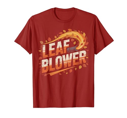 Funny Leaf Blower Fall Costume Couple Halloween Tee T-Shirt - size chart