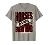 Mademark Horses Over Everything Equestrian Design T-Shirt - Men - size chart