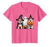 English Bulldog Halloween Funny Dog Lover Pumpkin Witch T-Shirt - size chart