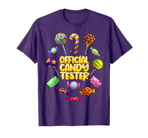 Funny Candy Lovers Gift Chocolate Candies Clothing Cool Candy for Boys Girls Kids Bar Lollipop Halloween Sweets T-Shirt -