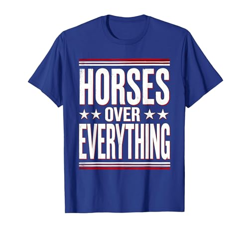 Mademark Horses Over Everything Equestrian Design T-Shirt - Men - size chart