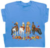 Niaday Fall Horse Shirt Men Women Graphic Short Sleeve T-Shirt Tee, Fall Season Horses Horse Lover Shirt - size chart