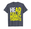 Mademark Head Full of Monkey Thoughts Funny Primate Design T-Shirt - Men - size chart
