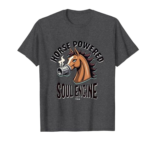 Mademark Horse Powered Soul Engine Equestrian Design T-Shirt - Men - size chart