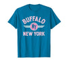 133 Apparel Buffalo NY Buffalo New York Circle NY Pink Print T-Shirt - size chart