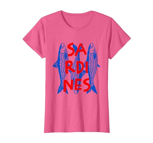 Vintage Sardine Tinned Fish Summer Tee Sardines Tinned Fish Retro Graphic for Men Women T-Shirt - size chart
