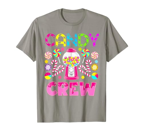 Candy Land Candy Crew Party Halloween Costumes T-Shirt - size chart