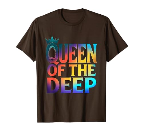 Mademark Queen of the Deep Shark Women Design T-Shirt - size chart