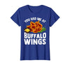 Homewise Shopper Buffalo Wings Buffalo Wings Funny Appetizer T-Shirt - size chart