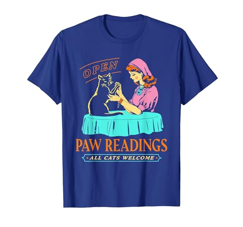 All Seeing Funny Halloween Paw Readings Unisex for Men, Women T-Shirt - size chart