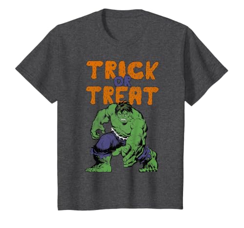 Marvel Avengers The Hulk Trick Or Treat Halloween T-Shirt - size chart