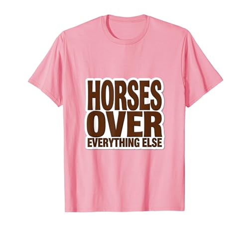 Mademark Horses Over Everything Equestrian Design T-Shirt - Men - size chart