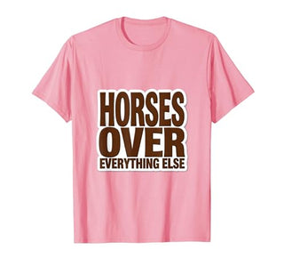 Mademark Horses Over Everything Equestrian Design T-Shirt - Men - size chart