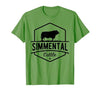 Funny Farmer Gift for Simmental Cattle Cow Farmer - Simmental Cattle T-Shirt - size chart
