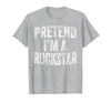 Funny Halloween Party Matching Family Costumes Tee Pretend I'm A Rockstar Costume Family Halloween Rock Star T-Shirt - size
