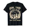 Vitage Girls Trip Salem Halloween Womens Funny Tee Retro Girls Trip Salem 1692 They Missed One Witch Halloween T-Shirt -
