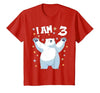 3 years old 3rd birthday Polar Bear Kids 3 Years Old 3 Birthday Polar Bears Boy Girl Polar Bear T-Shirt - size chart