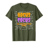 Funny Teacher Halloween Shirt. Math Teacher. Hocus Focus T-Shirt - size chart