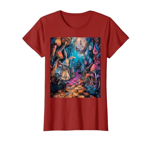 Alice in Wonderland Rabbit House T-Shirt — design detail