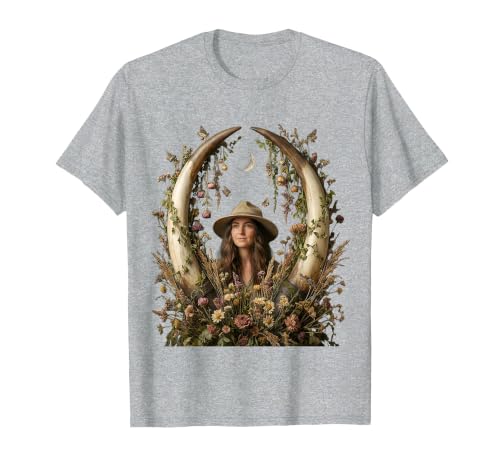 Mademark Safari Explorer Elephant Tusk Skull Framed Art T-Shirt - Men - size chart