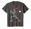 Funny Halloween Skeleton Sports Boys Costume Baseball Skeleton Spooky Boys Halloween Baseball Player T-Shirt - size chart