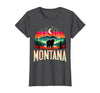 Grizzly Bear Mountain Forrest Nature Montana Grizzly Bear Mountain T-Shirt - size chart