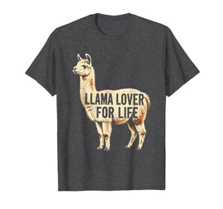 Mademark Llama Lover For Life Peru Graphic Design T-Shirt - size chart