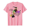 Funny Teacher Witch Tee Shirt There's Room On My Broom for You Too Teacher T-Shirt - size chart