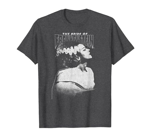 Universal Monsters Bride of Frankenstein Dark Portrait T-Shirt - size chart