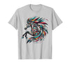 Mystical Native American Horse Farm Heritage Spirituality T-Shirt - size chart