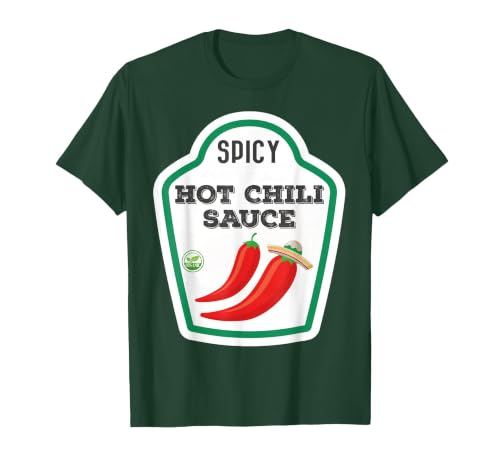 Lustige Essen & Sauce Fasching Kostüm Co. Chilli Sauce Costume Funny Fancy Dress Costumes for Men and Women T-Shirt - size