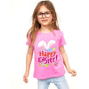 Easter Day Gift for Toddler Boy Baby Girl Tractor Loving Bunny T-Shirt — design detail