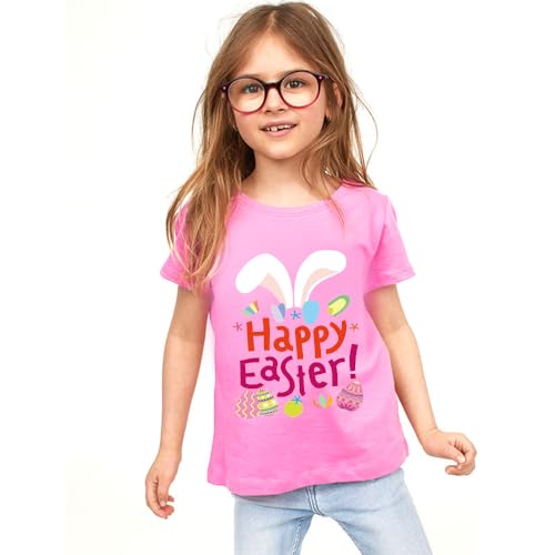 Easter Day Gift for Toddler Boy Baby Girl Tractor Loving Bunny T-Shirt — design detail