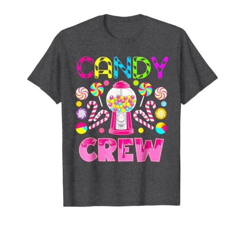 Candy Land Candy Crew Party Halloween Costumes T-Shirt - size chart