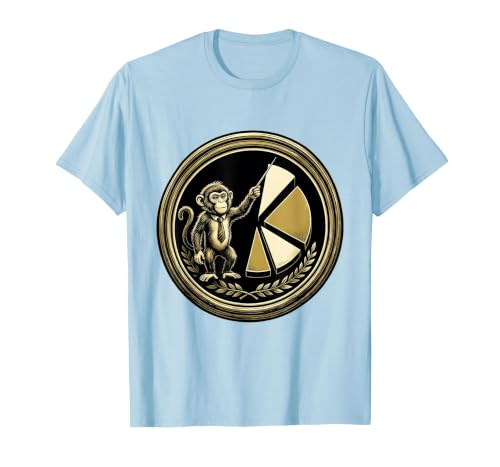 Mademark Monkey Business Pie Chart Funny Graphic Tee T-Shirt - Men - size chart