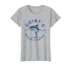 Funny Quints Shark Fishing Vintage Quint's Shark Fishing 1975 Retro T-Shirt - size chart