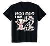 Cow 2nd Birthday Gifts Co. Cow Moo Moo I'm Two - 2 Years Old Cow Lover 2nd Birthday T-Shirt - size chart