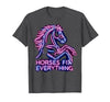 Mademark Horses Fix Everything Horse Riding Design T-Shirt - Men - size chart