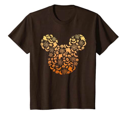 Disney Mickey Mouse Halloween Ghosts & Pumpkins Gradient T-Shirt - size chart