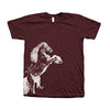 Couthclothing Men's Horse Crew Neck American Apparel T-Shirt - size chart