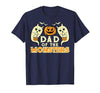 Mens Halloween Shirts For Dad Daddy Papa Men Halloween Dad of Monsters Funny Family Costume Papa Daddy T-Shirt - size chart