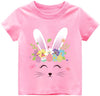 Easter Day Gift for Toddler Boy Baby Girl Tractor Loving Bunny T-Shirt — design detail