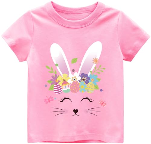 Easter Day Gift for Toddler Boy Baby Girl Tractor Loving Bunny T-Shirt — design detail