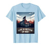 Mademark Life Is Better Up High Monkey Design T-Shirt - Men - size chart