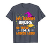 Funny Lunch Lady Halloween Costume My Broom Broke So Now I'm A Lunch Lady Halloween Cantine T-Shirt - size chart