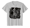 Scary Cyclist Skeleton Gifts Cycling Skeleton Mountain MTB Bicycle Cyclist Skeleton T-Shirt - size chart